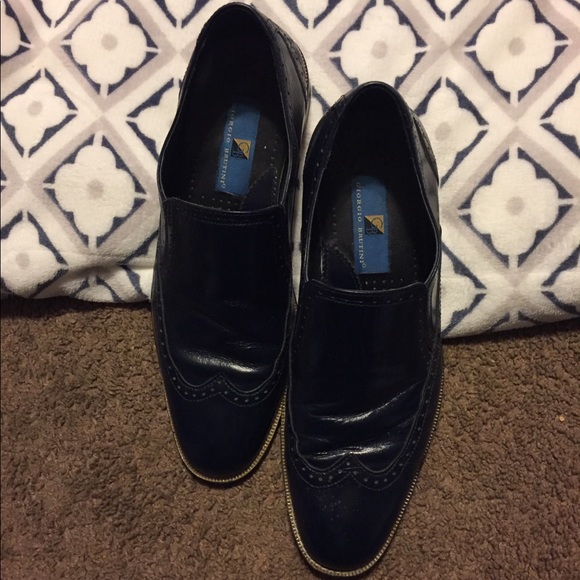 Men’s Navy Blue Dress Shoes - Picture 2 of 3